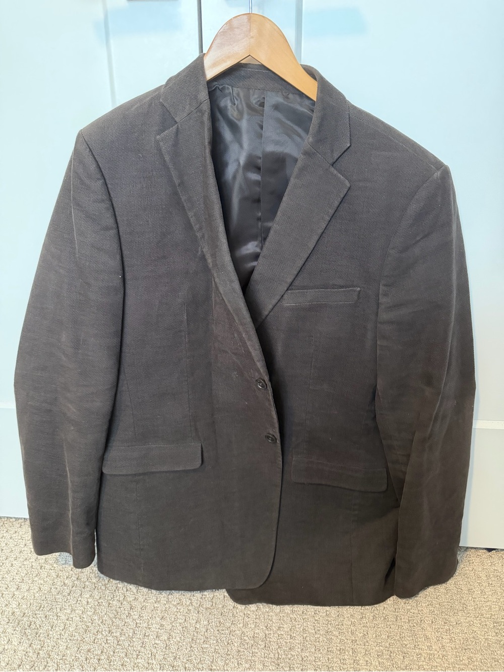 Mexx Men's Dark Brown textured Blazer - Two-Button Sport Coat size 46